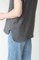 ディニテコリエ(Dignite Collier）Laughts ２wayTシャツ吸水速乾／チャコール