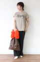 ディニテコリエ(Dignite Collier）Laughts ２wayTシャツ吸水速乾／ベージュ