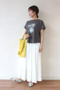 ディニテコリエ(Dignite Collier）木漏れ日Tシャツ／チャコール