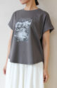 ディニテコリエ(Dignite Collier）木漏れ日Tシャツ／チャコール
