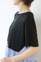 ディニテコリエ(Dignite Collier）ドッキングワンピース／ブラック×ストライプ