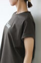 ディニテコリエ(Dignite Collier）ロゴフレンチＴシャツ／ダークブラウン