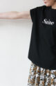ディニテコリエ(Dignite Collier）ロゴフレンチＴシャツ／ブラック