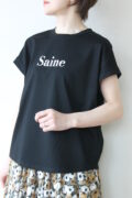 ディニテコリエ(Dignite Collier）ロゴフレンチＴシャツ／ブラック