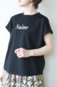 ディニテコリエ(Dignite Collier）ロゴフレンチＴシャツ／ブラック
