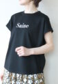 ディニテコリエ(Dignite Collier）ロゴフレンチＴシャツ／ブラック