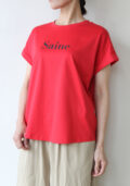 ディニテコリエ(Dignite Collier）ロゴフレンチＴシャツ／レッド