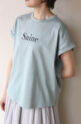 ディニテコリエ(Dignite Collier）ロゴフレンチＴシャツ／ブルーグレー