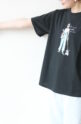 ロージー（ROSIEE）女の子柄プリントＴシャツ／ブラック