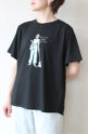 ロージー（ROSIEE）女の子柄プリントＴシャツ／ブラック