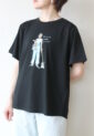 ロージー（ROSIEE）女の子柄プリントＴシャツ／ブラック