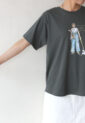 ロージー（ROSIEE）女の子柄プリントＴシャツ／チャコール