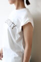 パシオーネ（PASSIONE）フレンチスリーブロゴＴシャツ／オフ