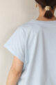 ディニテコリエ(Dignite Collier）サイドドロストＴシャツ／ペールブルー