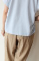 ディニテコリエ(Dignite Collier）サイドドロストＴシャツ／ペールブルー