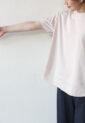 ディニテコリエ(Dignite Collier）裾切替プルオーバー／ピンクベージュ