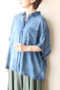 アンカルネ（Un carnet）フレンチデニムシャツ／インディゴ