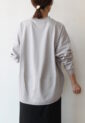 マリードール（MARIED'OR）立体刺繍 後切替えワイドプルオーバー／グレー×ブラック
