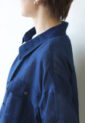 ディニテコリエ(Dignite Collier）ショート丈シアーデニムシャツ／ネイビー