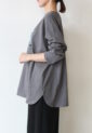 ディニテコリエ(Dignite Collier）ビルプリント２WAYロンT／チャコール