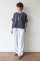 ディニテコリエ(Dignite Collier）切替ワイドプルオーバー／チャコール