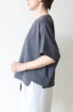 ディニテコリエ(Dignite Collier）切替ワイドプルオーバー／チャコール