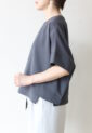 ディニテコリエ(Dignite Collier）切替ワイドプルオーバー／チャコール