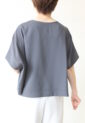 ディニテコリエ(Dignite Collier）切替ワイドプルオーバー／チャコール