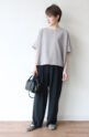 ディニテコリエ(Dignite Collier）切替ワイドプルオーバー／グレージュ