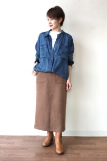 ロージー（ROSIEE)フェイクスエードタイトスカート／キャメル - 15,400