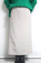 ディニテコリエ(Dignite Collier）ウーリージャージスカート／アイボリーベージュ