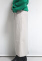 ディニテコリエ(Dignite Collier）ウーリージャージスカート／アイボリーベージュ