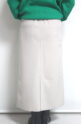 ディニテコリエ(Dignite Collier）ウーリージャージスカート／アイボリーベージュ