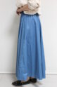 ブランコイブリロ（blanco y brillo）タフタフレアスカート／ブルー