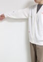 ブランコイブリロ（blanco y brillo）メッセージ刺しゅう入りカーディガン／ホワイト