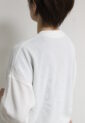 ブランコイブリロ（blanco y brillo）メッセージ刺しゅう入りカーディガン／ホワイト