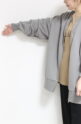 シロデラボンテ（siro de labonte）前後2WAYワイドシルエットプリントプルオーバー／アッシュグレー×ブラック
