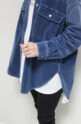 ディニテコリエ(Dignite Collier）別珍デニムシャツ／ブルー
