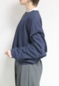 カフネ（CAFUNE）片側タックスウェットプルオーバー／ネイビー