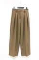 【あたたか素材】ディニテコリエ(Dignite Collier）裏起毛タックワイドパンツ／モカ