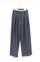 【あたたか素材】ディニテコリエ(Dignite Collier）裏起毛タックワイドパンツ／ネイビー