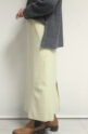 ディニテコリエ(Dignite Collier）ウーリージャージスカート／イエロー