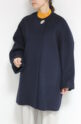 ディニテコリエ(Dignite Collier）ビーバーコクーンコート／ネイビー