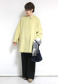 ディニテコリエ(Dignite Collier）ビーバーコクーンコート／イエロー