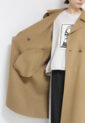 ディニテコリエ(Dignite Collier）ダブルフェイスラグランコート／ベージュ