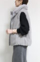 コムアンファム （comme une femme）リバーシブルダウンベスト／グレー