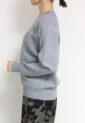 ロージー（ROSIEE）フレンチ柄刺しゅうニット／杢グレー
