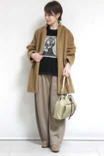 ディニテコリエ(Dignite Collier）ボアジャケット／キャメル - 19,800