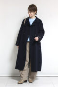 ディニテコリエ(Dignite Collier）ダブルフェイスラグランコート／ネイビー