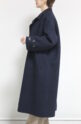 ディニテコリエ(Dignite Collier）ダブルフェイスラグランコート／ネイビー